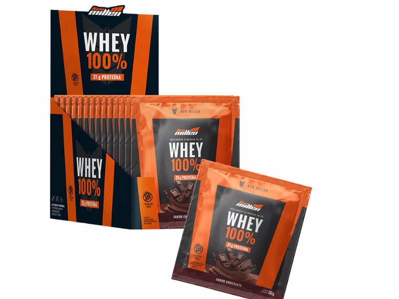 WHEY 100% 15X30G - NEW MILLEN - Imagem 3
