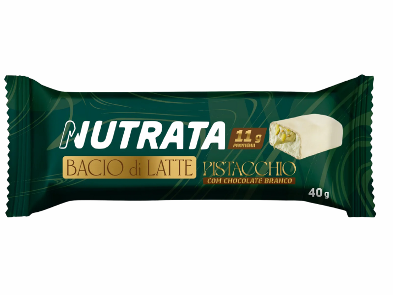 BARRA PROTEICA BACIO DI LATTE PISTACHE CAIXA C/ 12UN 40G - NUTRATA - Imagem 2