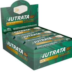 BARRA PROTEICA BACIO DI LATTE PISTACHE CAIXA C/ 12UN 40G - NUTRATA