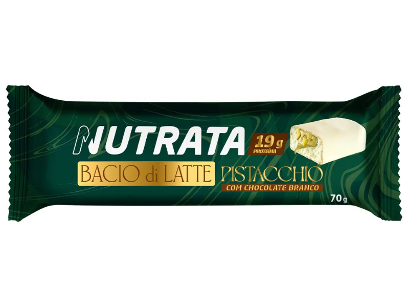 BARRA PROTEICA BACIO DI LATTE PISTACHE CAIXA C/ 9UN 70G - NUTRATA - Imagem 2
