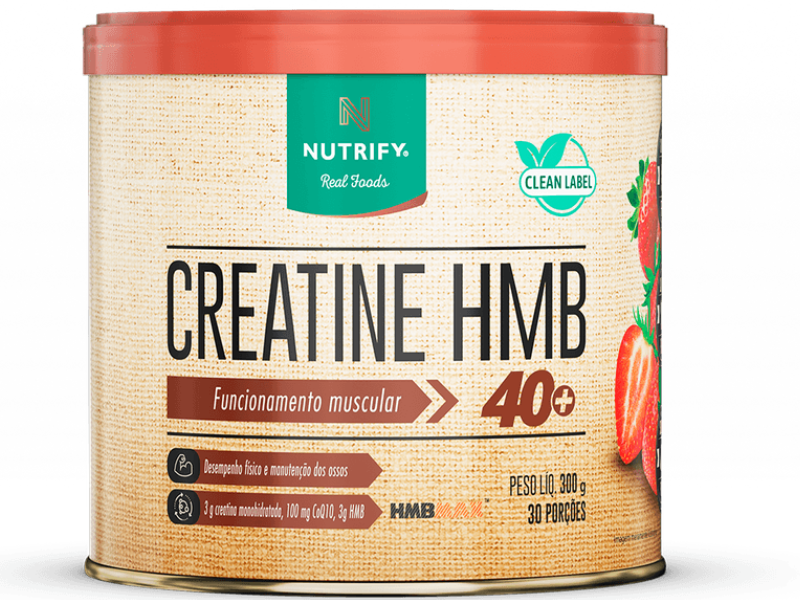 CREATINA HMB MORANGO 300G - NUTRIFY