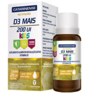 D3 MAIS KIDS 200UI 20ML - CATARINENSE NUTRICAO