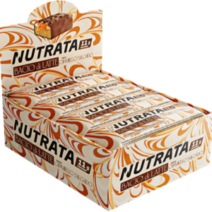 BARRA PROTEICA BACIO DI LATTE CARAMELO SALGADO CAIXA C/ 12UN 45G - NUTRATA