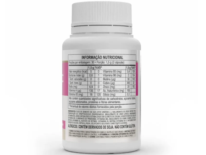HYALURONIC HAIR 60CAPS 500MG - VITAFOR - Imagem 2