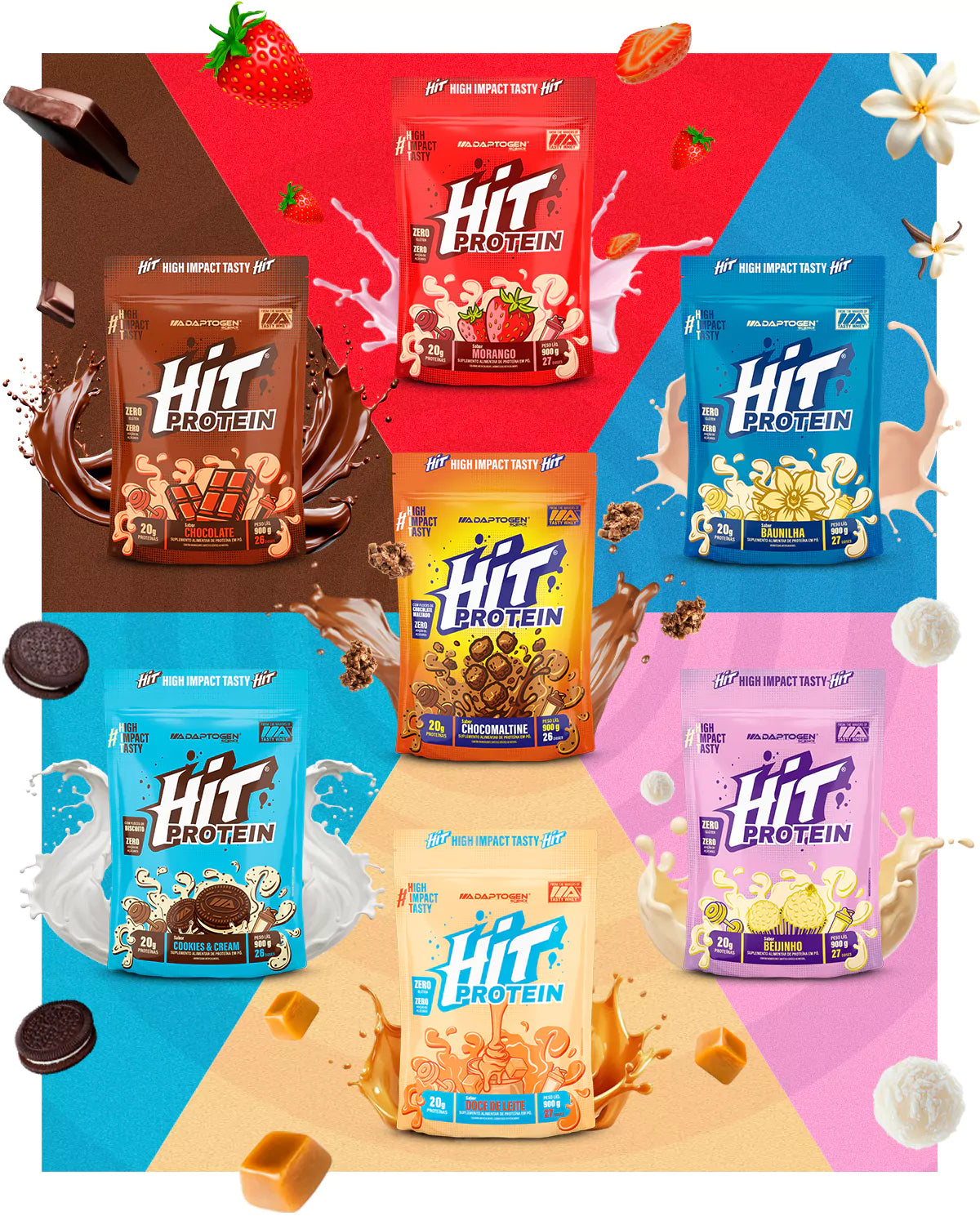 HIT PROTEIN REFIL 900G - ADAPTOGEN - Imagem 8