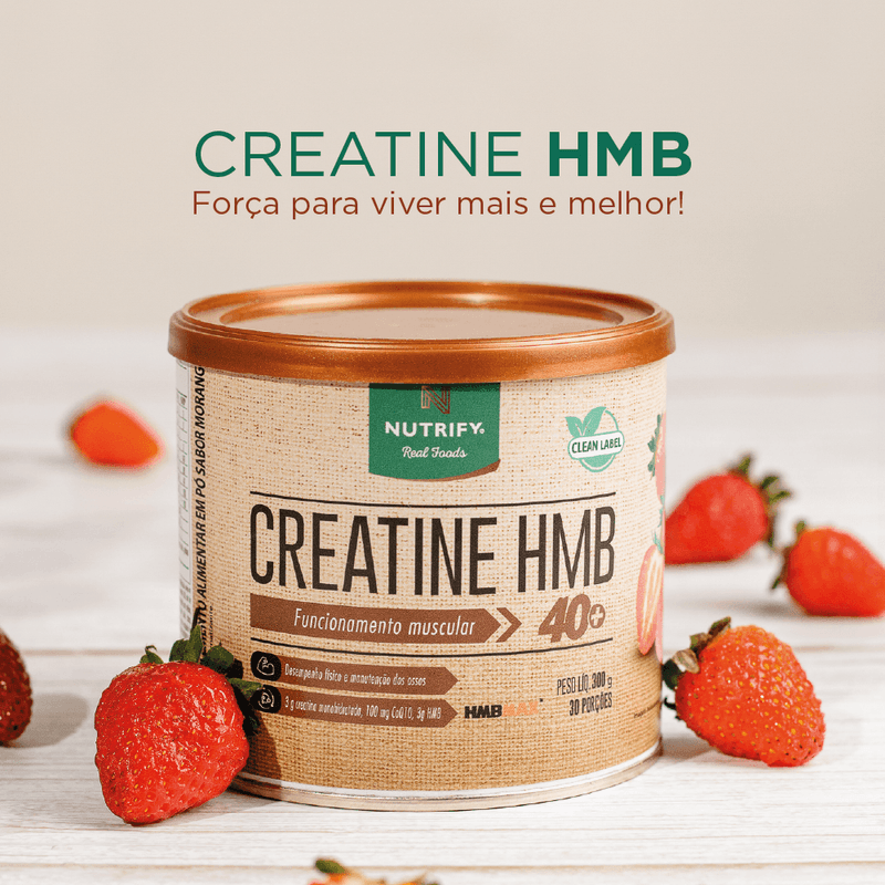 CREATINA HMB MORANGO 300G - NUTRIFY - Imagem 2
