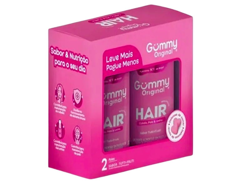 GUMMY HAIR PROMOPACK TUTTI FRUTTI 60UN + TUTTI FRUTTI 60UN - Imagem 3