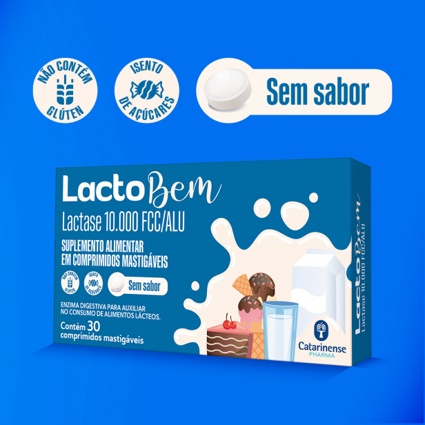 LACTOBEM 10.000 U.FCC 30COMP - CATARINENSE NUTRICAO - Imagem 2