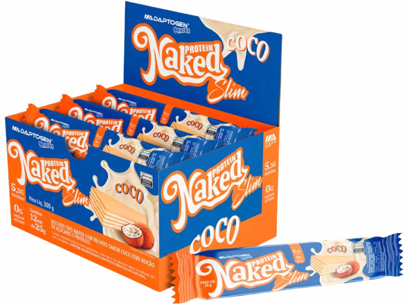 NAKED PROTEIN SLIM CAIXA C/ 12UN 25G - ADAPTOGEN - Imagem 2