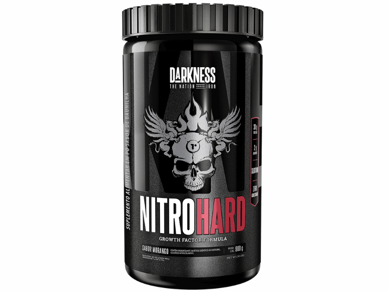WHEY BLEND NITROHARD 900G POTE - DARKNESS - Imagem 2