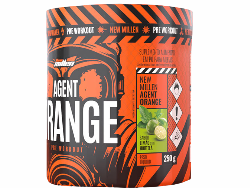 PRE TREINO AGENT ORANGE C/ CAFEINA 250G - NEW MILLEN - Imagem 2