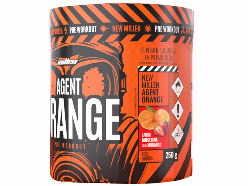 PRE TREINO AGENT ORANGE C/ CAFEINA 250G - NEW MILLEN - Imagem 3