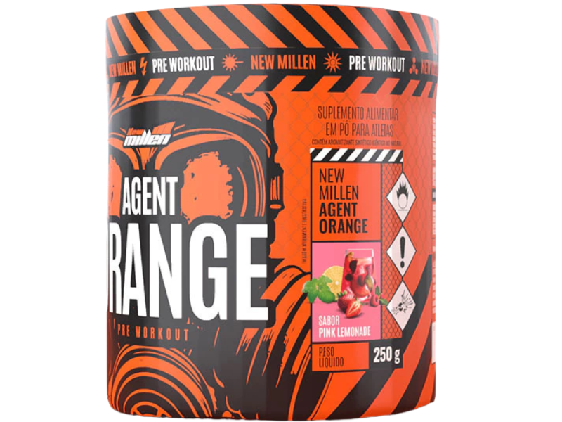 PRE TREINO AGENT ORANGE C/ CAFEINA 250G - NEW MILLEN - Imagem 5