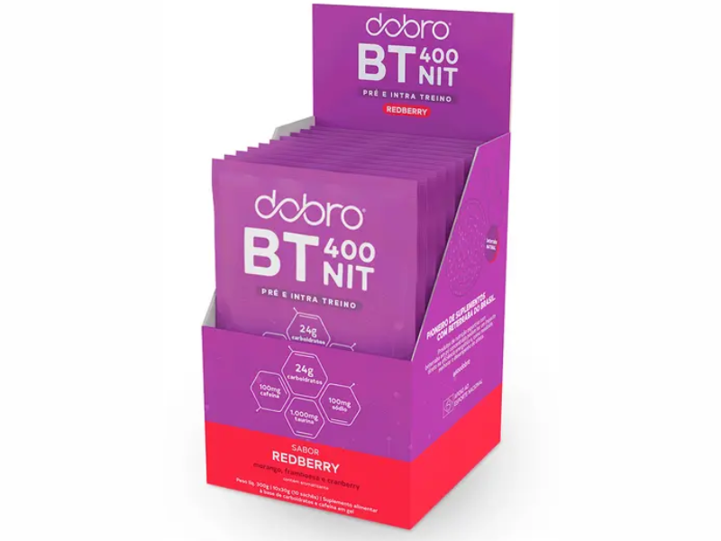 BT 400 NITRATO SACHÊ 10UN 30G (C/ CAFEÍNA, CITRULINA E TAURINA) - DOBRO - Imagem 2