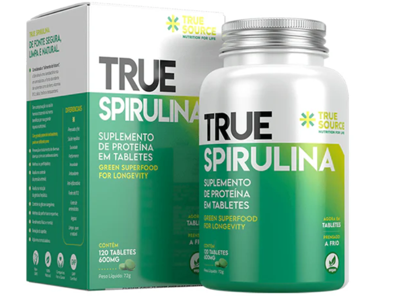 SPIRULINA 120 TABLETES - TRUE SOURCE - Imagem 2