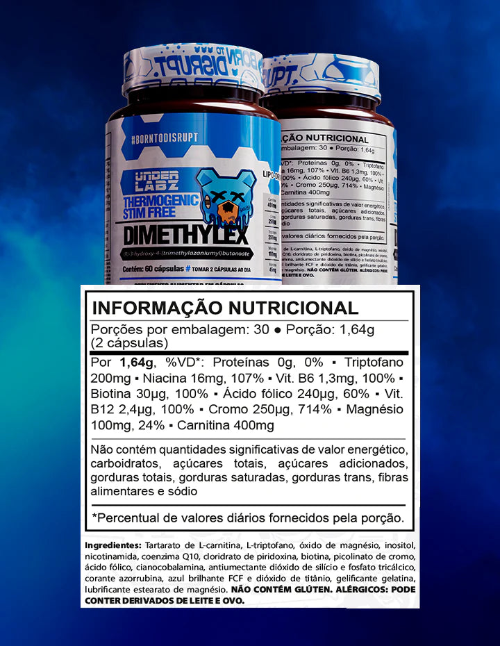DIMETHYLEX STIM FREE 60CAPS - UNDER LABZ - Imagem 3
