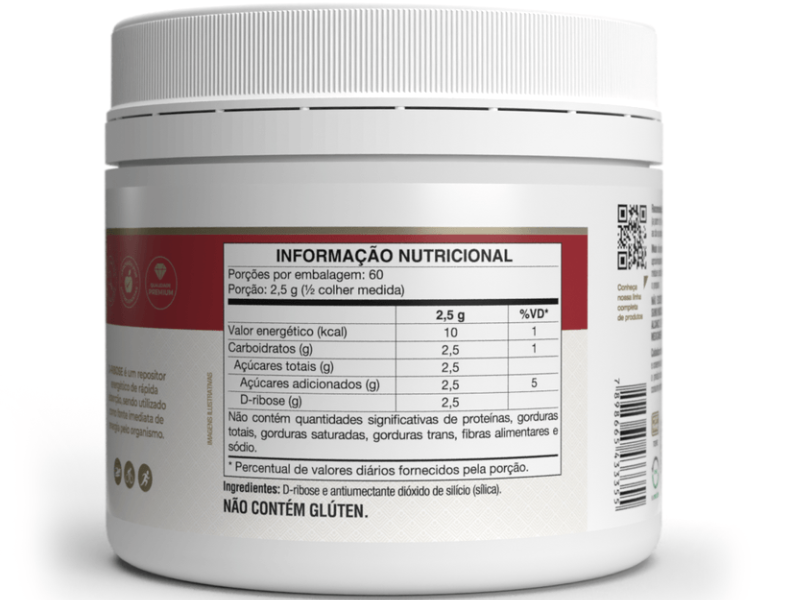 D-RIBOSE POTE 150G - VITAFOR - Imagem 2