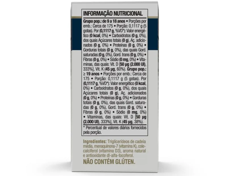 VITA D3 + K2 FRASCO 20ML - VITAFOR - Imagem 2
