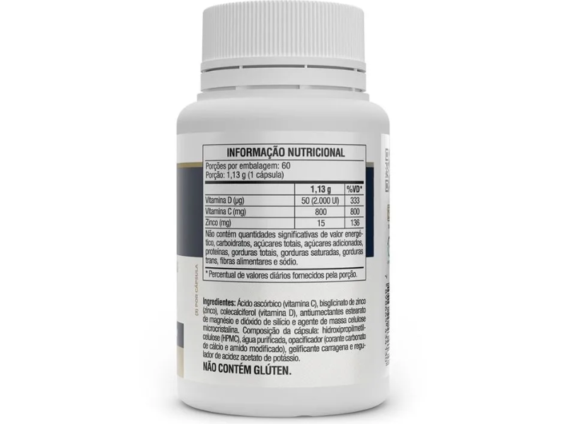 VITA D3 + C + ZINCO 60CAPS 1000MG - VITAFOR - Imagem 2