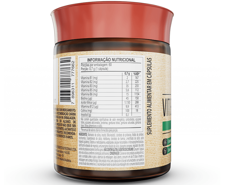 VITAMINA B COMPLEX 60CAPS - NUTRIFY - Imagem 2