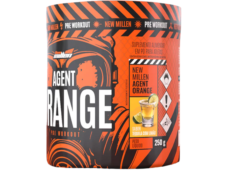 PRE TREINO AGENT ORANGE C/ CAFEINA 250G - NEW MILLEN - Imagem 4