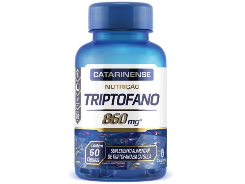 TRIPTOFANO 860MG 60CAPS - CATARINENSE NUTRICAO