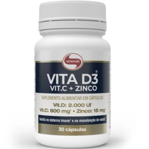 VITA D3 + C + ZINCO 30CAPS 1000MG - VITAFOR