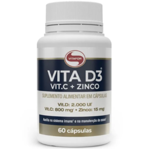 VITA D3 + C + ZINCO 60CAPS 1000MG - VITAFOR
