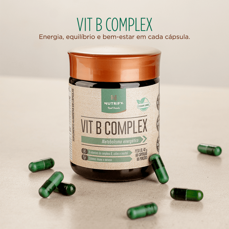 VITAMINA B COMPLEX 60CAPS - NUTRIFY - Imagem 3