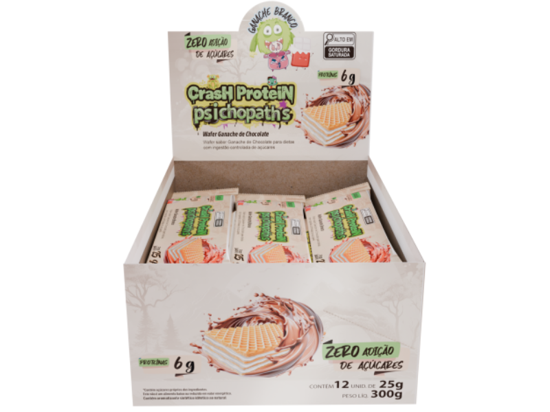 CRASH PROTEIN PSICHOPATS BAR (WAFER) 12X25G - DEMONS LAB - Imagem 3