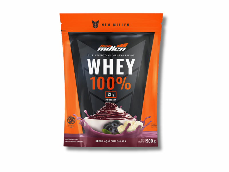 WHEY 100% REFIL 900G - NEW MILLEN - Imagem 6