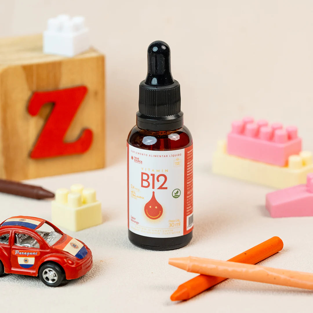 LIQUID VITAMINA B12 FOR KIDS MORANGO 30ML - TRUE SOURCE - Imagem 3