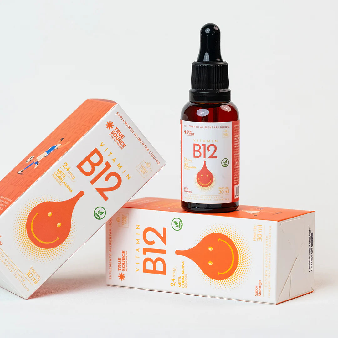 LIQUID VITAMINA B12 FOR KIDS MORANGO 30ML - TRUE SOURCE - Imagem 2