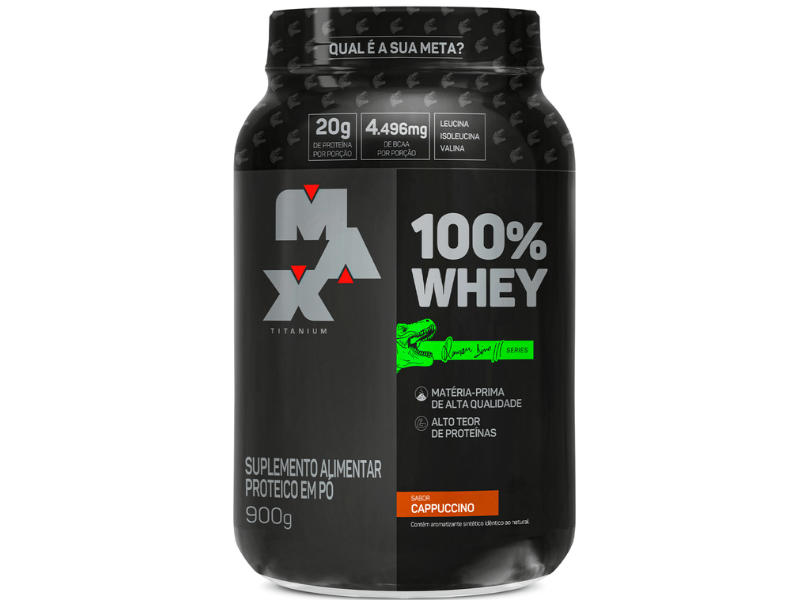 WHEY 100% DINO 900G POTE - MAX TITANIUM - Imagem 2
