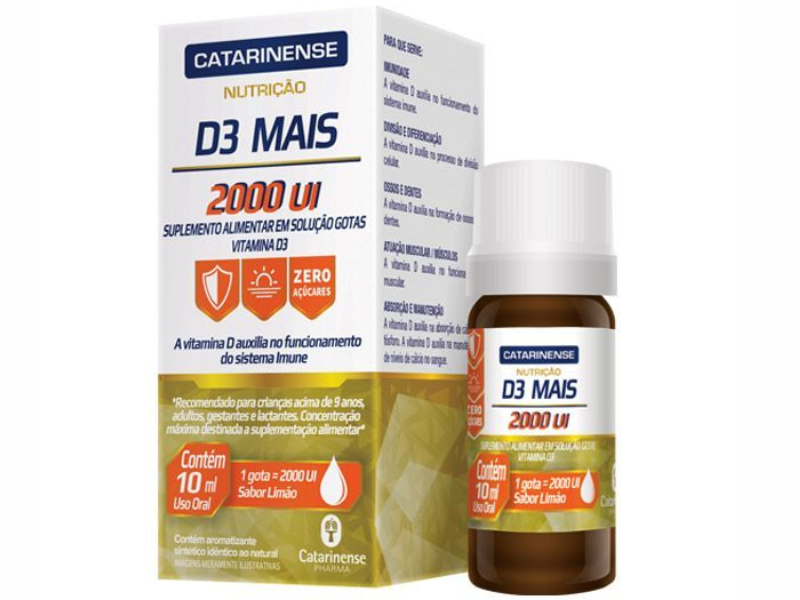 D3 MAIS 2000UI 10ML - CATARINENSE NUTRICAO