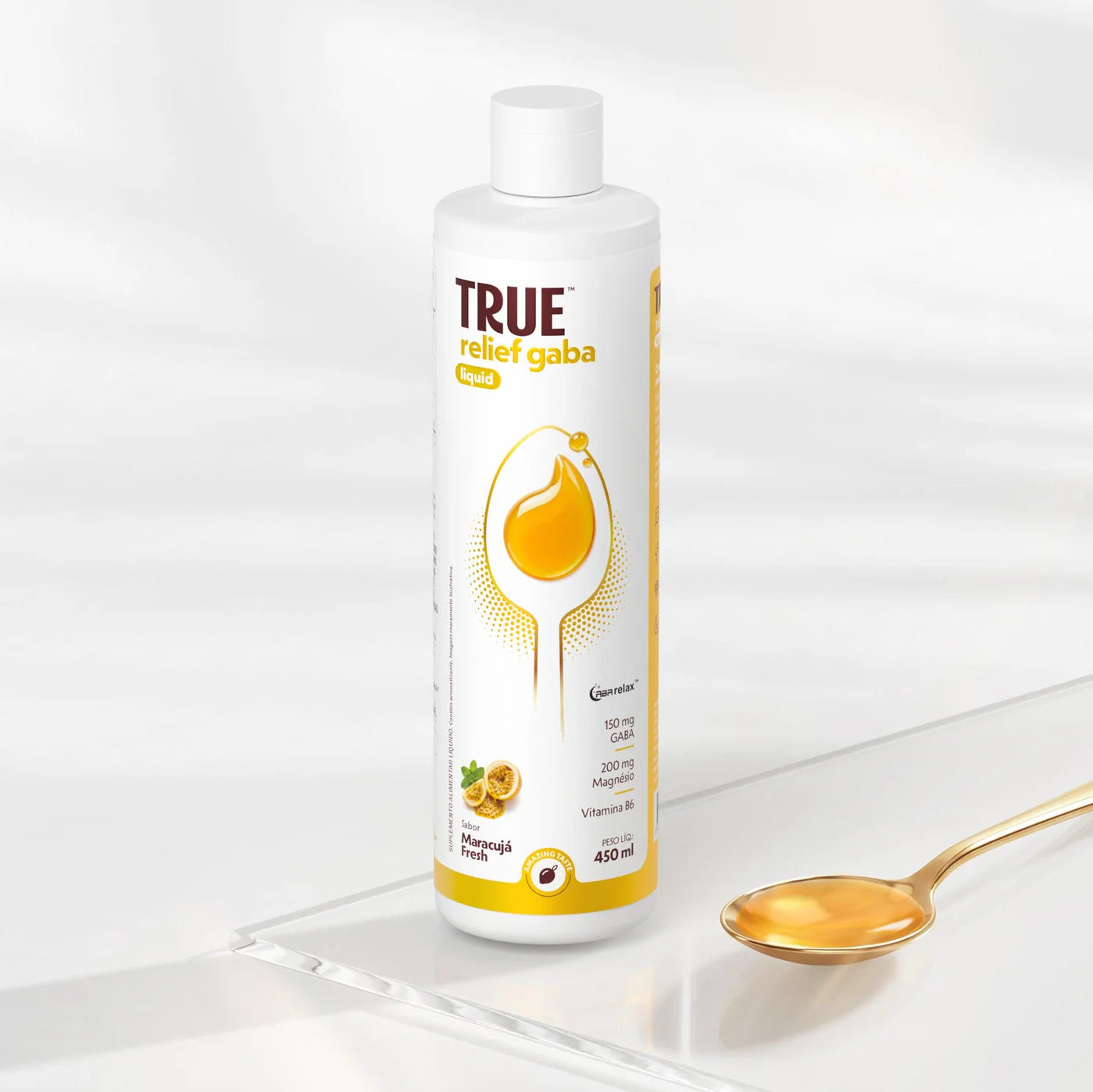 GABA RELIEF LIQUID MARACUJA FRESH 450ML - TRUE SOURCE - Imagem 2