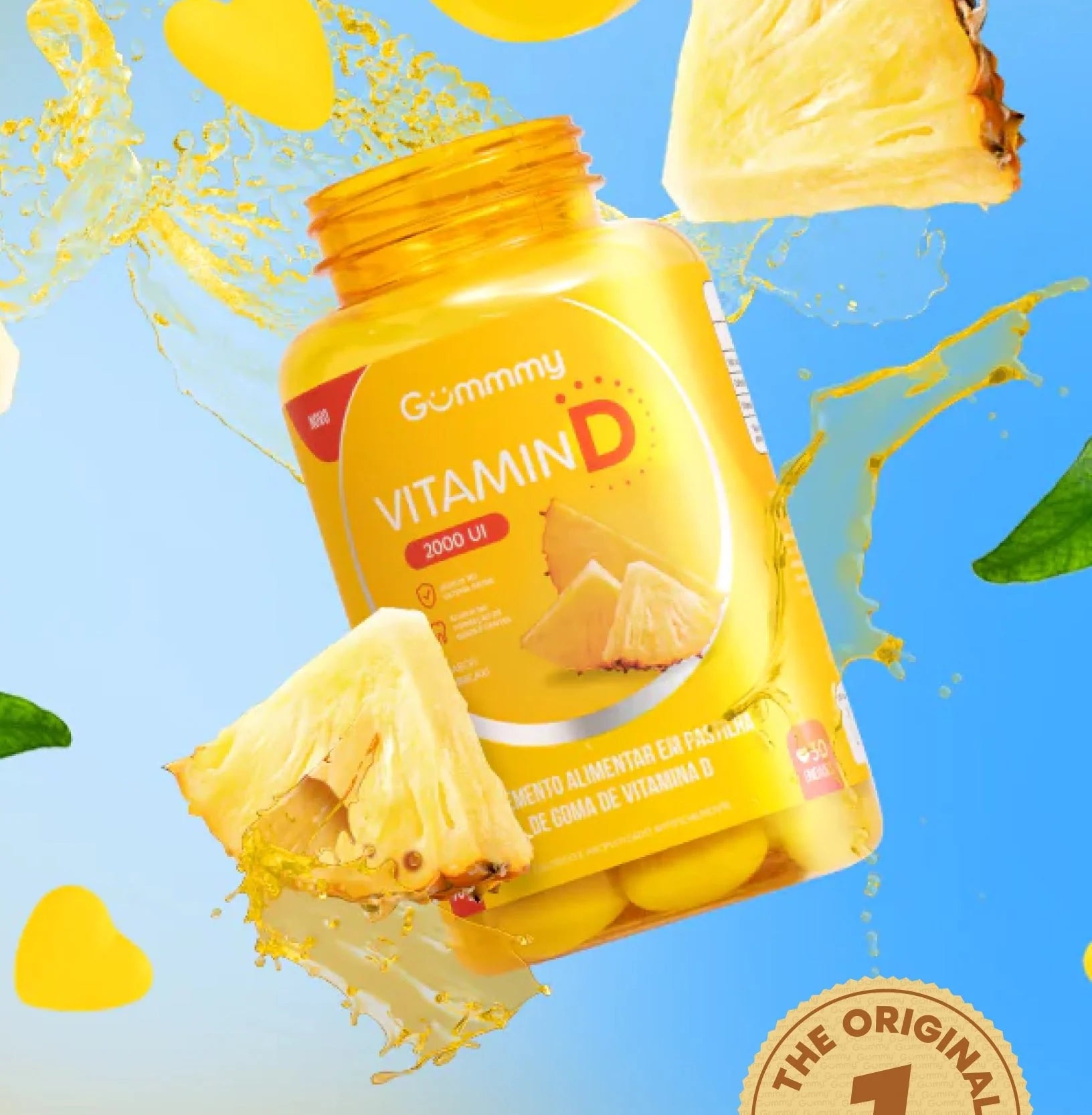 GUMMY VITAMINA D ABACAXI 30UN - Imagem 2