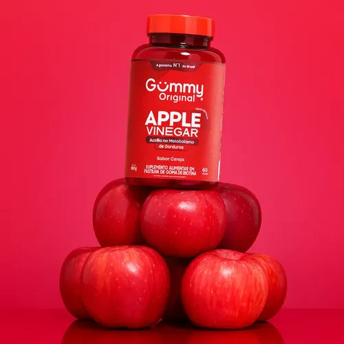 GUMMY VINAGRE DE MACA SABOR CEREJA 60UN - Imagem 2
