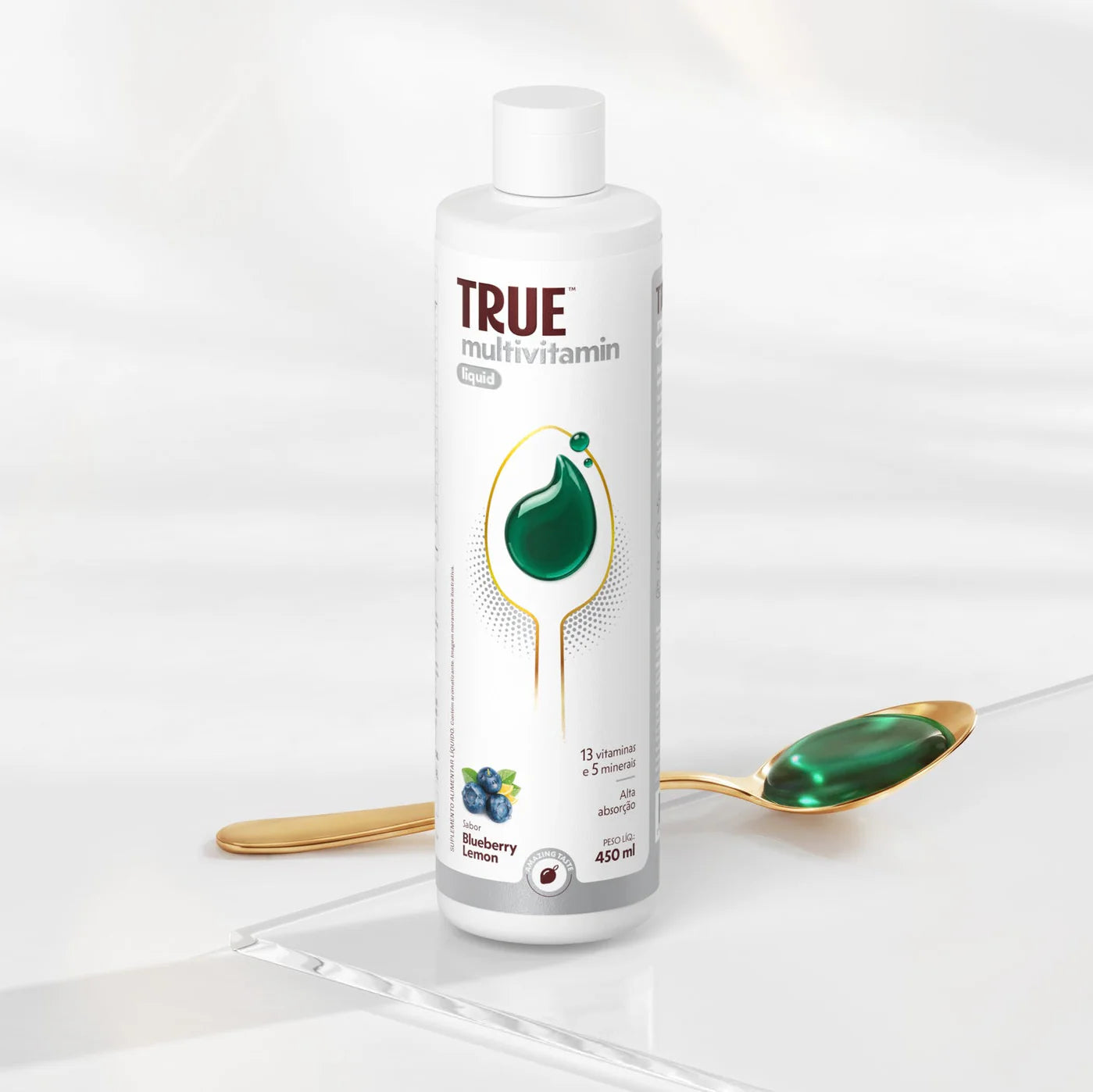 MULTIVITAMINICO LIQUID BLUEBERRY LEMON 450ML - TRUE SOURCE - Imagem 2