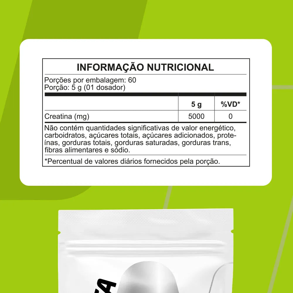 CREATINA MONOHIDRATADA 300G REFIL - NUTRATA - Imagem 2