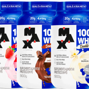 WHEY 100% DOUBLE TASTY POTE 900G - MAX TITANIUM