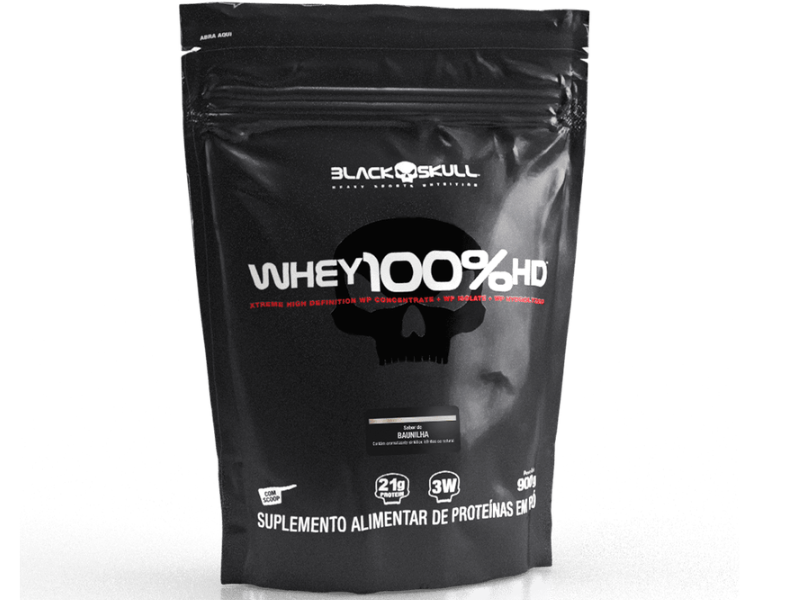 WHEY 100% HD 900G REFIL - BLACK SKULL